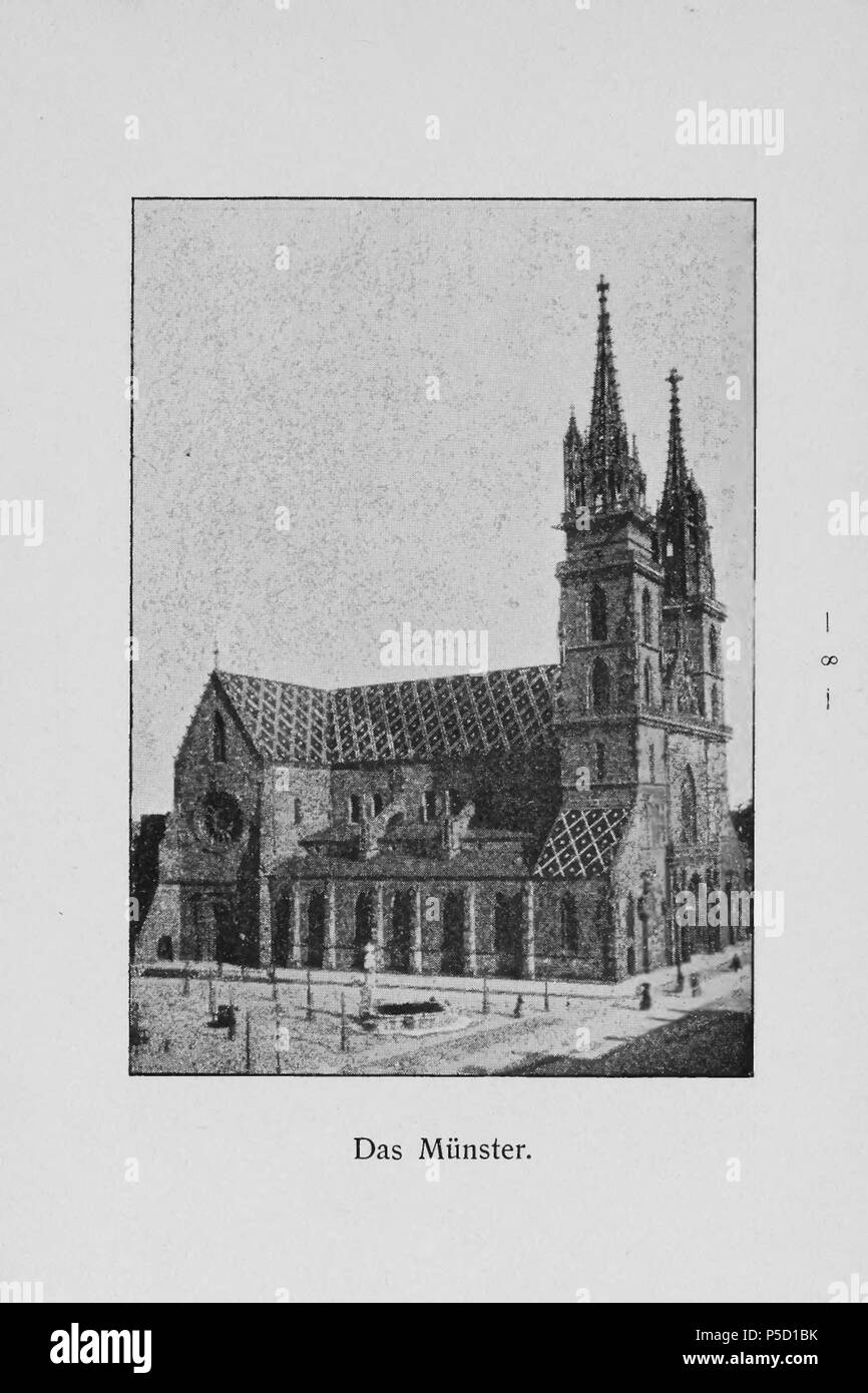 N/A. English: Buch: 'Neujahrsgruss aus Basel senden Gebrüder van Baerle, Basel, Fabrik Chem.-Techn. Produkte', das Münster. ca. 1895. Unbekannt 319 CH-NB-Neujahrsgruss aus Basel - nbdig -18581 - Seite 010 Stockfoto