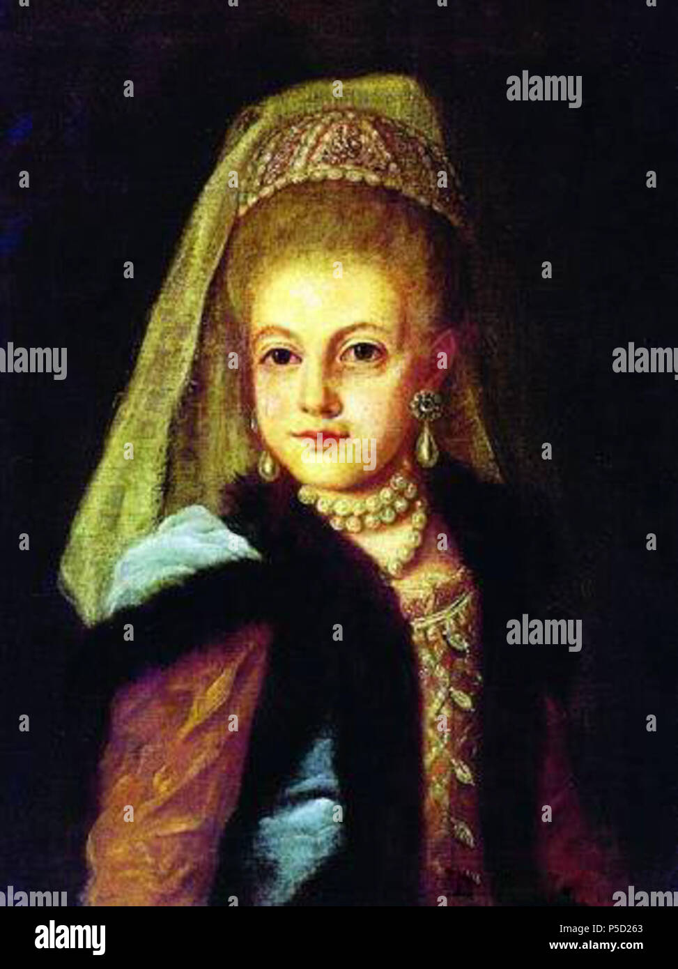 N/A. : (1757-1834), -, .. .., (1742 - 1824). 1790. 82 Alexandra Volkonskaya (Repnina) Stockfoto