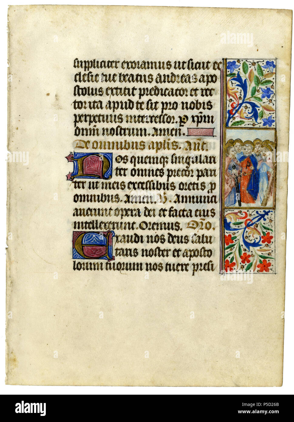 N/A. Eine Seite aus dem 15. Jahrhundert französische Bilderhandschrift MSS 122 in der Boise State University Bibliothek Sondersammlungen. Abmessungen: 17 x 12,5 cm. ca. 1480. Unbekannt 217 Boise State University MSS 122 2 Stockfoto