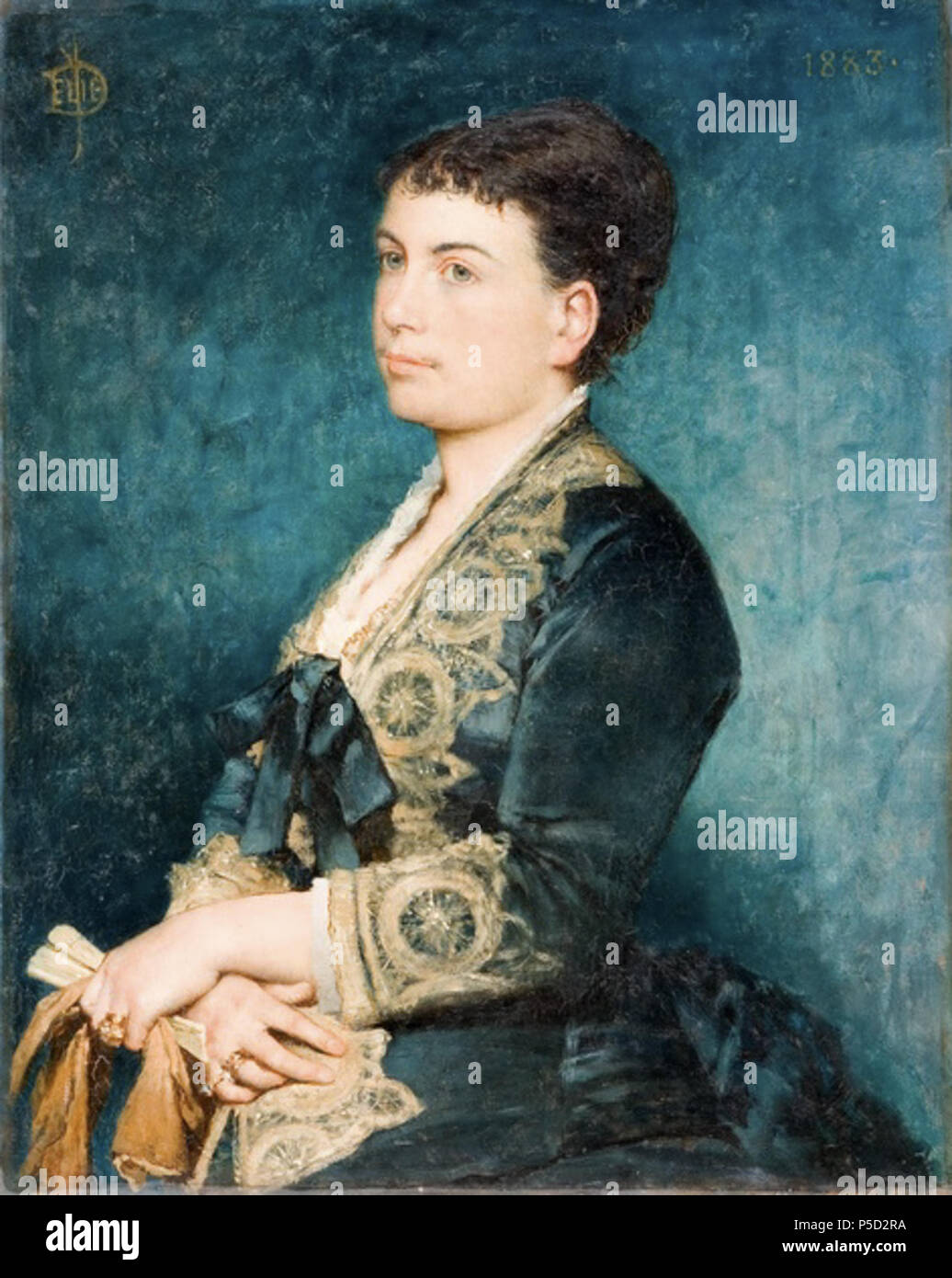 Q 17627567. Français: Madame Georges Guiard, geb. Fanny Goüin (1852-). 1883. Jules-Élie Delaunay (1828-1891) 548 Fanny guyard - gouin Stockfoto