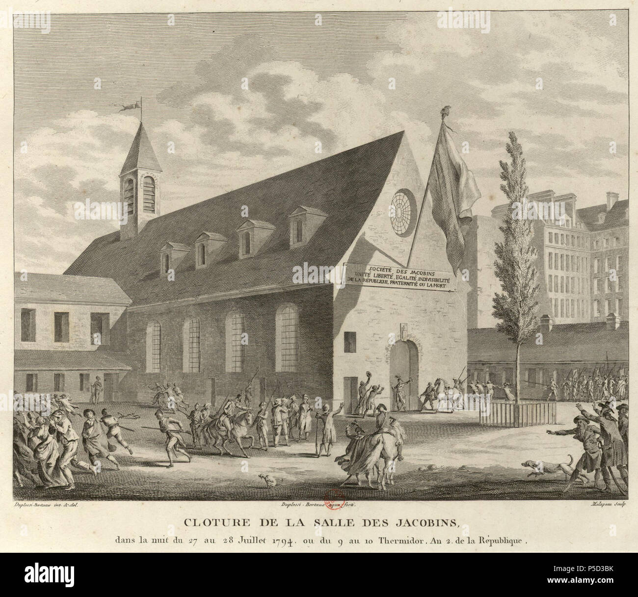 354 Clôture de la Salle Jacobins 1794 Stockfoto