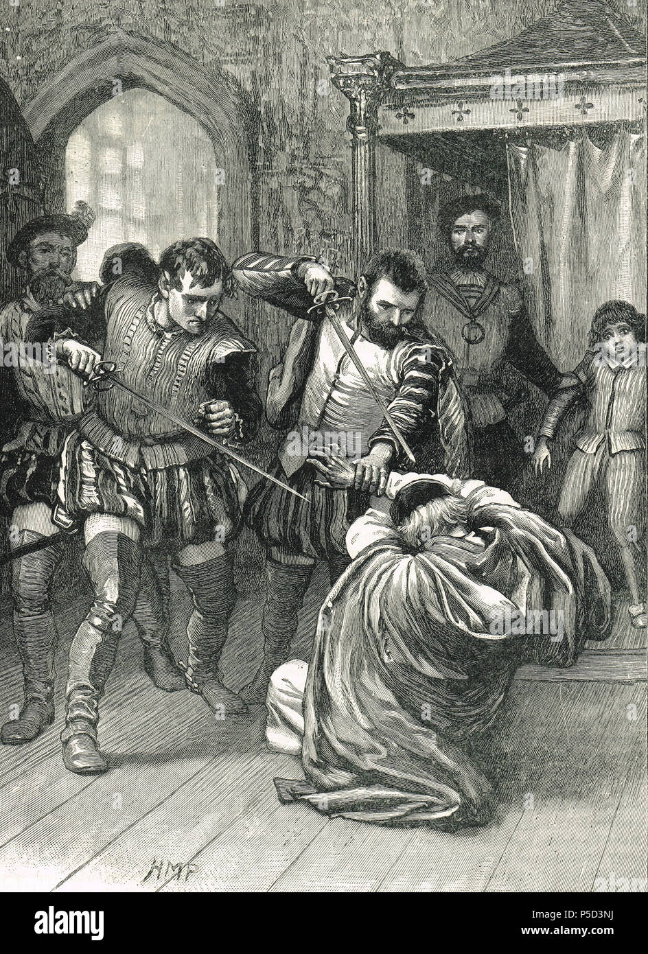 Der Tod von Kardinal Beaton, St Andrews Castle, Schottland, 29. Mai 1546 Stockfoto