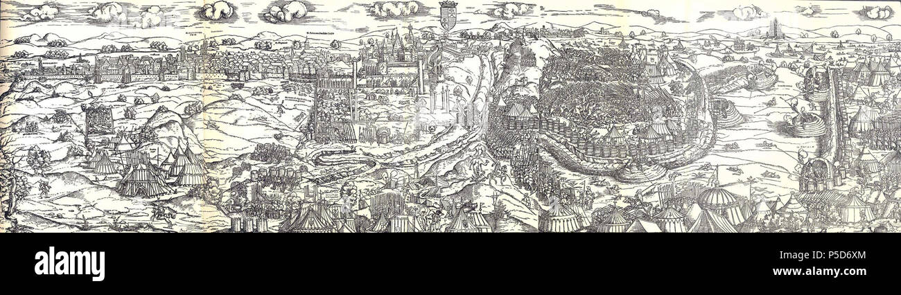 247 Buda im Jahre 1541 - von Erhardt Schön von 1542 Stockfoto