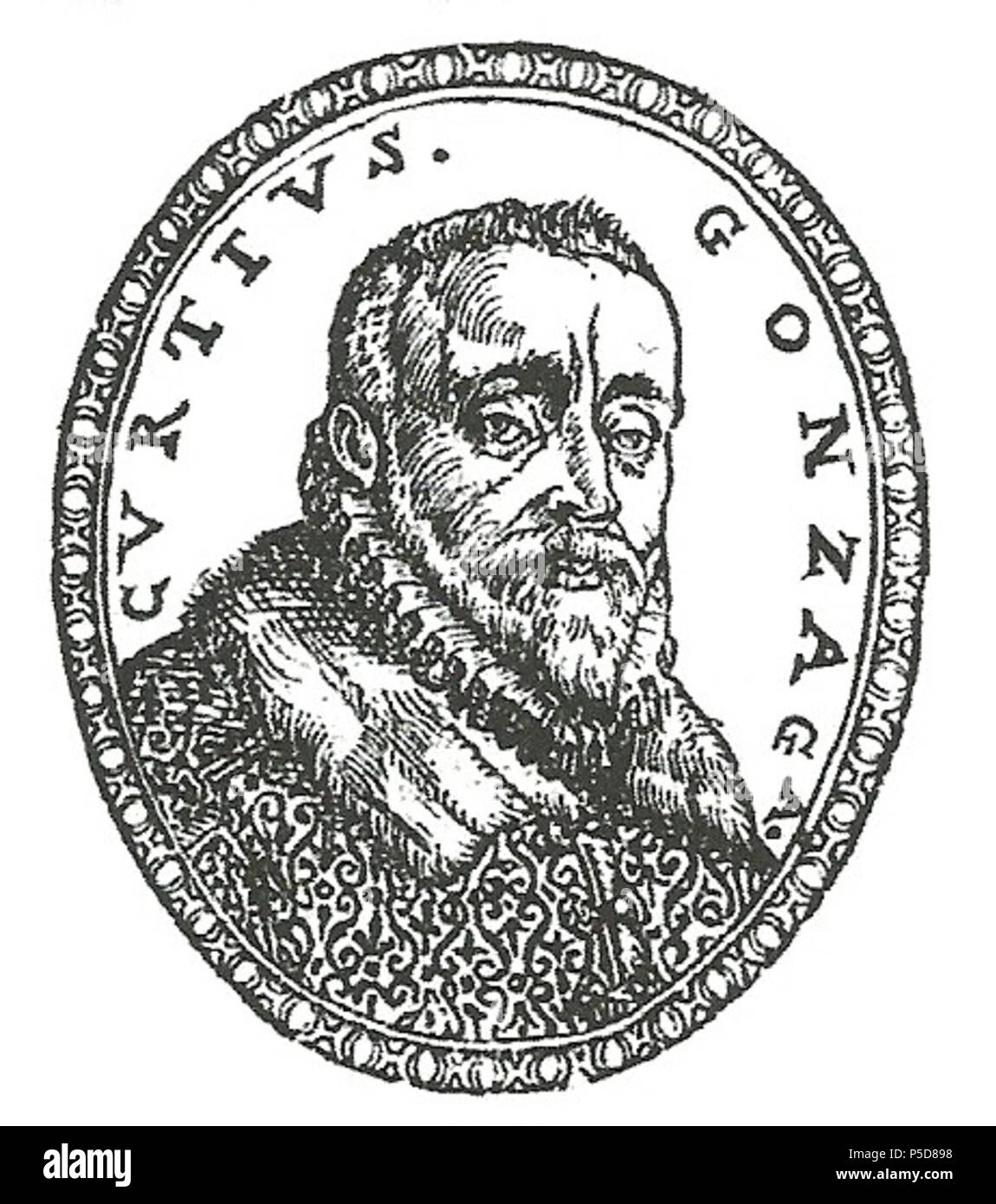 N/A. Englisch: Portraits von Curzio Gonzaga (1530-1599). Italiano: Ritratto di Curzio Gonzaga (1530-1599). 1591. Sconosciuto/Unbekannt 395 Curzio Gonzaga Stockfoto