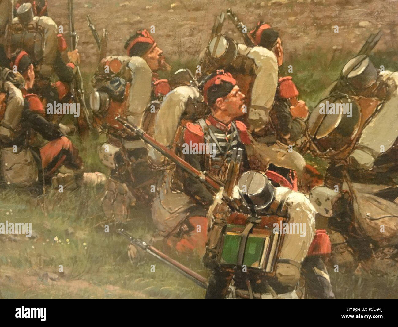 N/A. Français: Édouard Detaille (1848-1912) bataille de Rezonville 1870 "étachement de Grenadiere de la garde Imperiale". 1870 Malerei 2012-09-18 14:46:55. Édouard Detaille (1848-1912) - bild Gind 2005 493 Edouard Detaille bataille de Rezonville 1870 Stockfoto