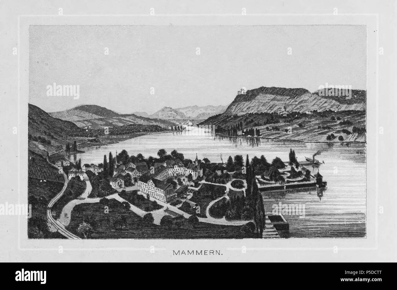 N/A. "Bodensee und Rhein", Mammern. ca. 1885. Künzli, Carl 317 CH-NB-Bodensee und Rhein -19059 - Seite 020 Stockfoto