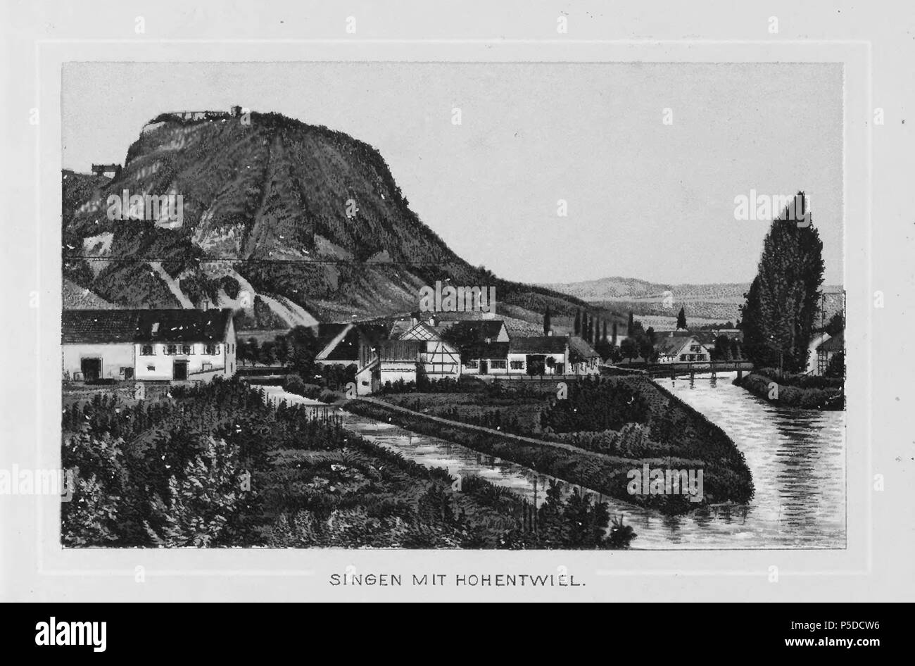 N/A. "Bodensee und Rhein", Singen, Hohentwiel. ca. 1885. Künzli, Carl 317 CH-NB-Bodensee und Rhein -19059 - Seite 023 Stockfoto