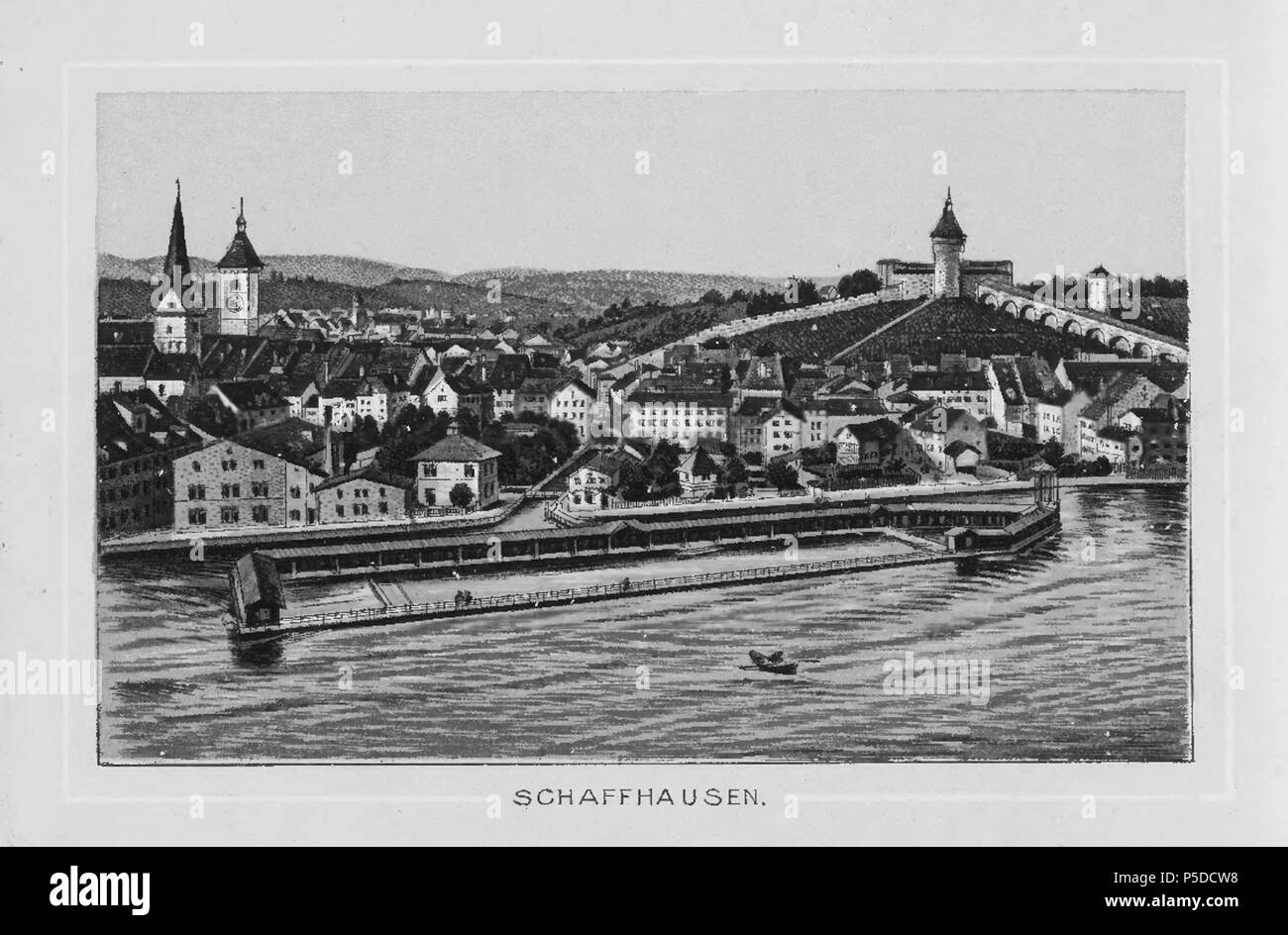 N/A. "Bodensee und Rhein, Schaffhausen ca. 1885. Künzli, Carl 317 CH-NB-Bodensee und Rhein -19059 - Seite 024 Stockfoto