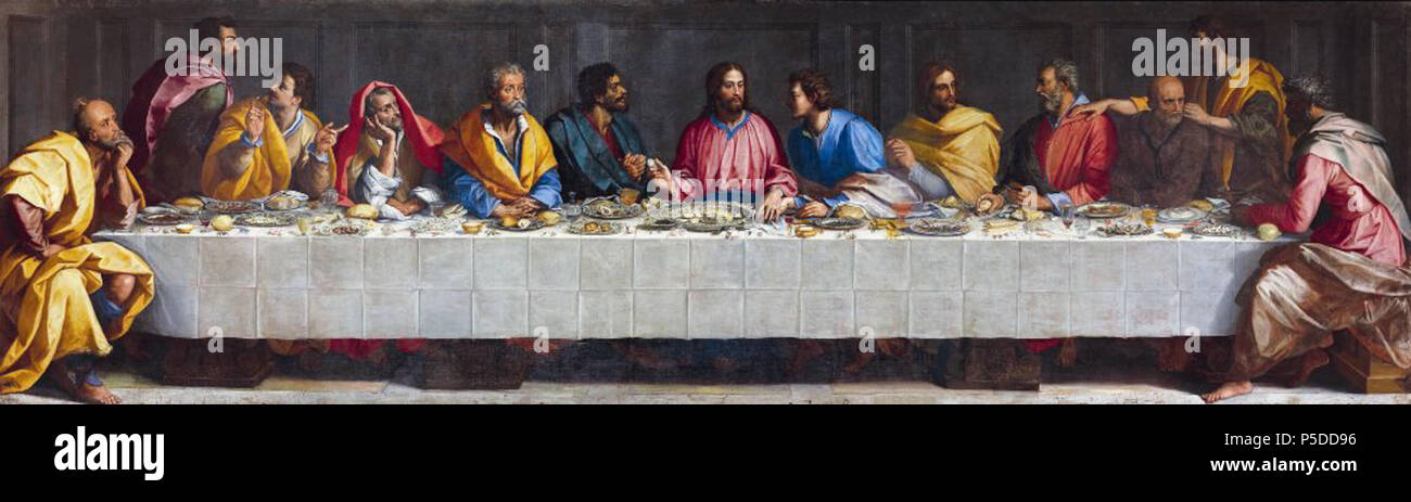 Englisch: Das letzte Abendmahl Italiano: l'ultima Cena 1582. N/A 80 Constable ultima Cena Stockfoto