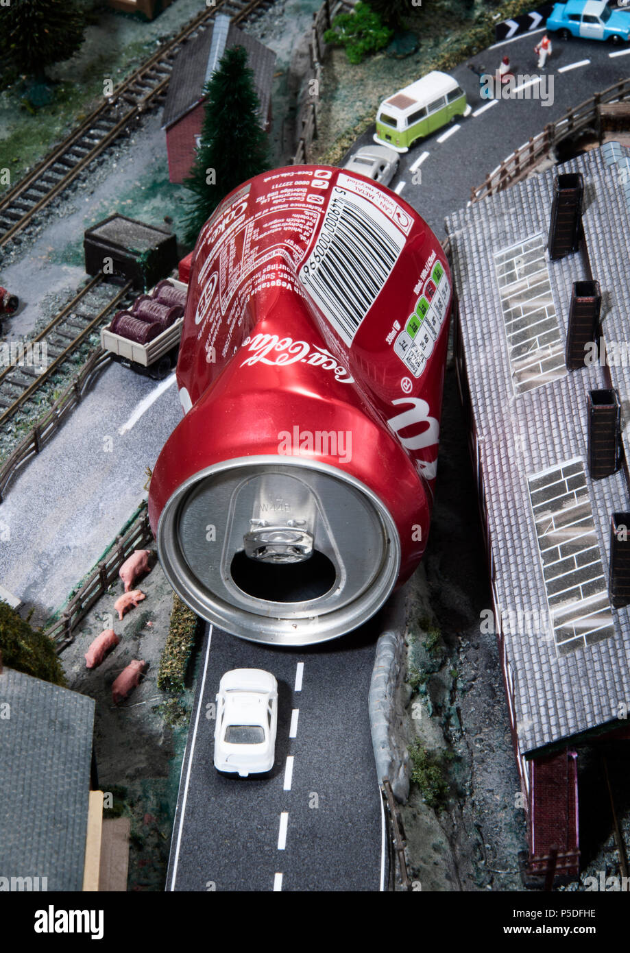 Eine Darstellung des Umfangs des Problems unsere Wurf verursacht wird. Stockfoto