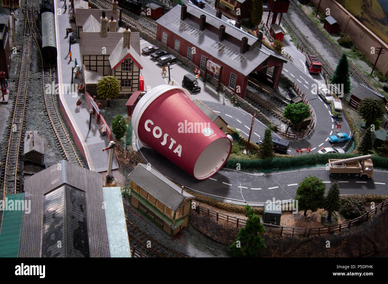 Eine Darstellung des Umfangs des Problems unsere Wurf verursacht wird. Stockfoto