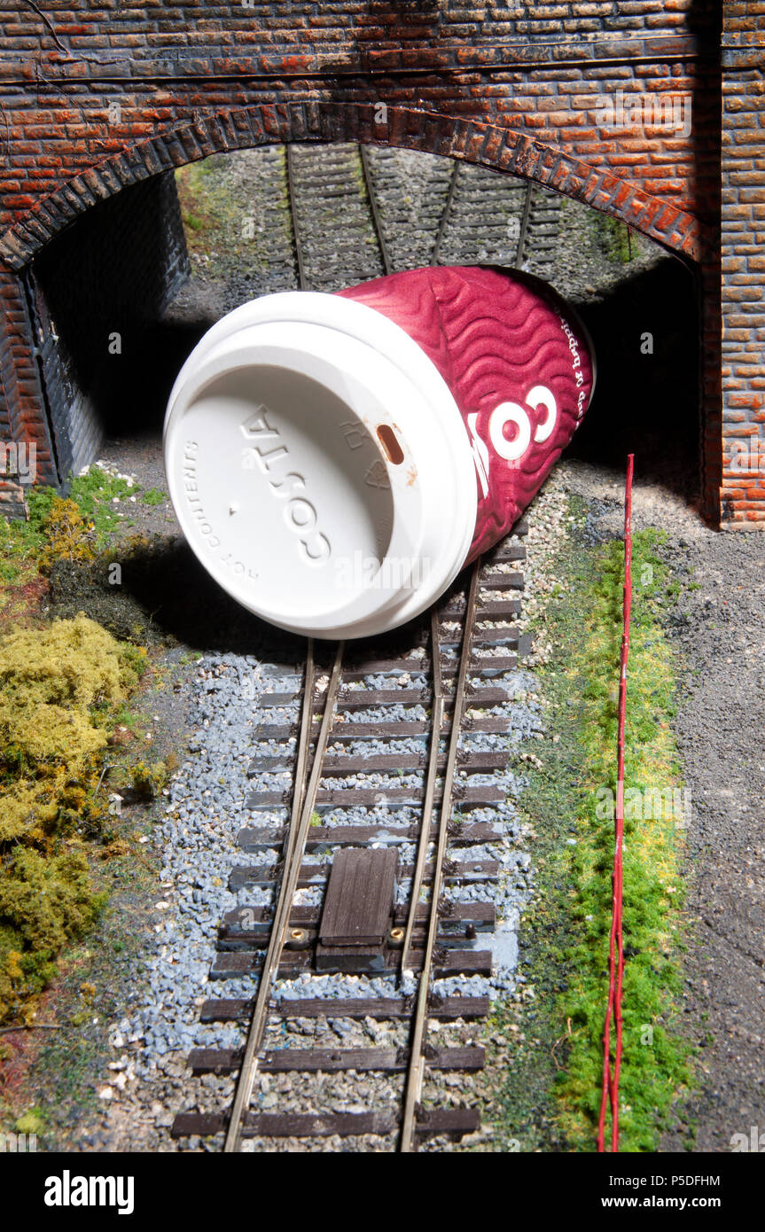 Eine Darstellung des Umfangs des Problems unsere Wurf verursacht wird. Stockfoto