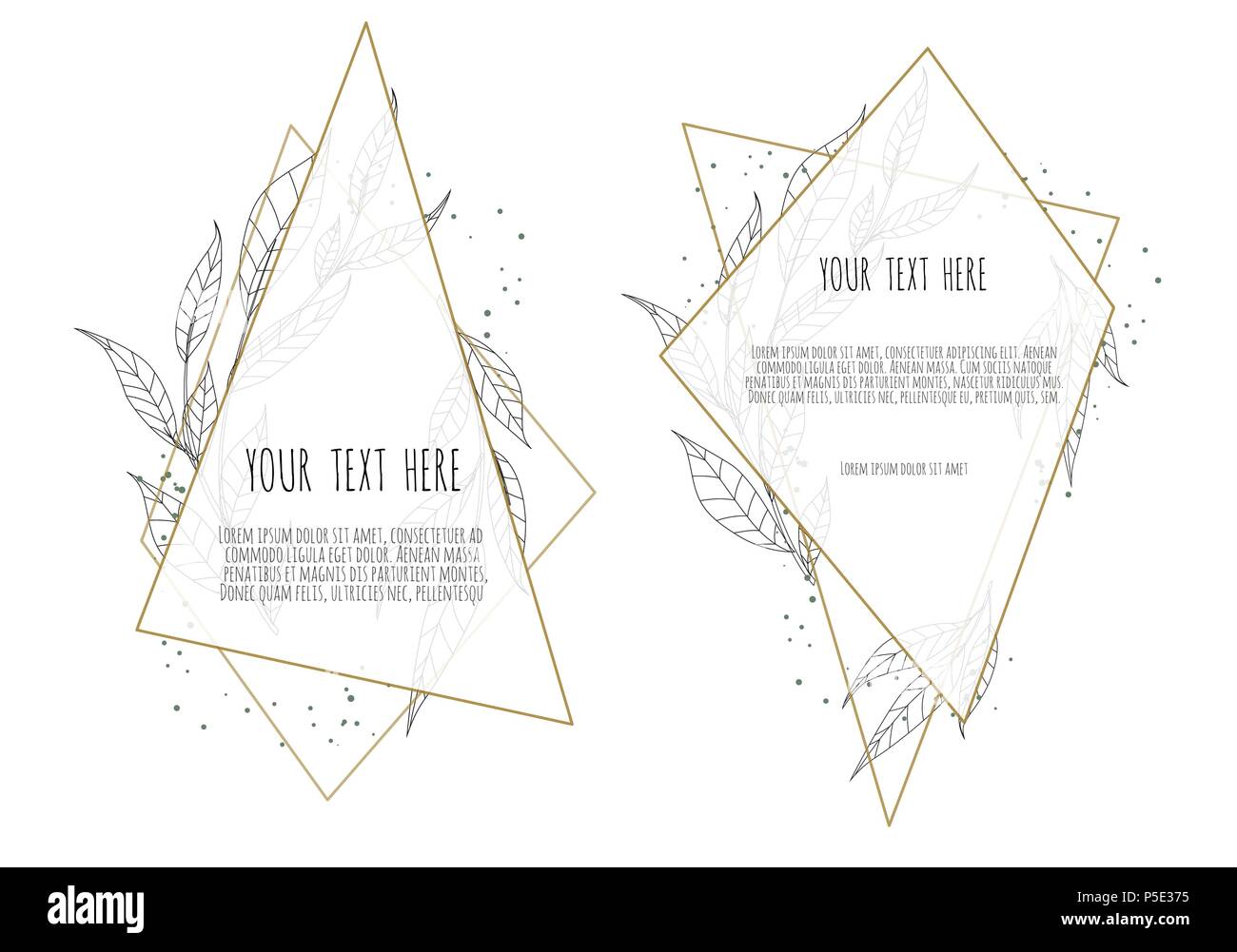 Botanische Karte mit wilden Blumen, Blätter. Feder ornament Konzept. Blumen Poster, einladen. Vektor layout dekorative Grußkarte oder Einladung design Ba Stock Vektor
