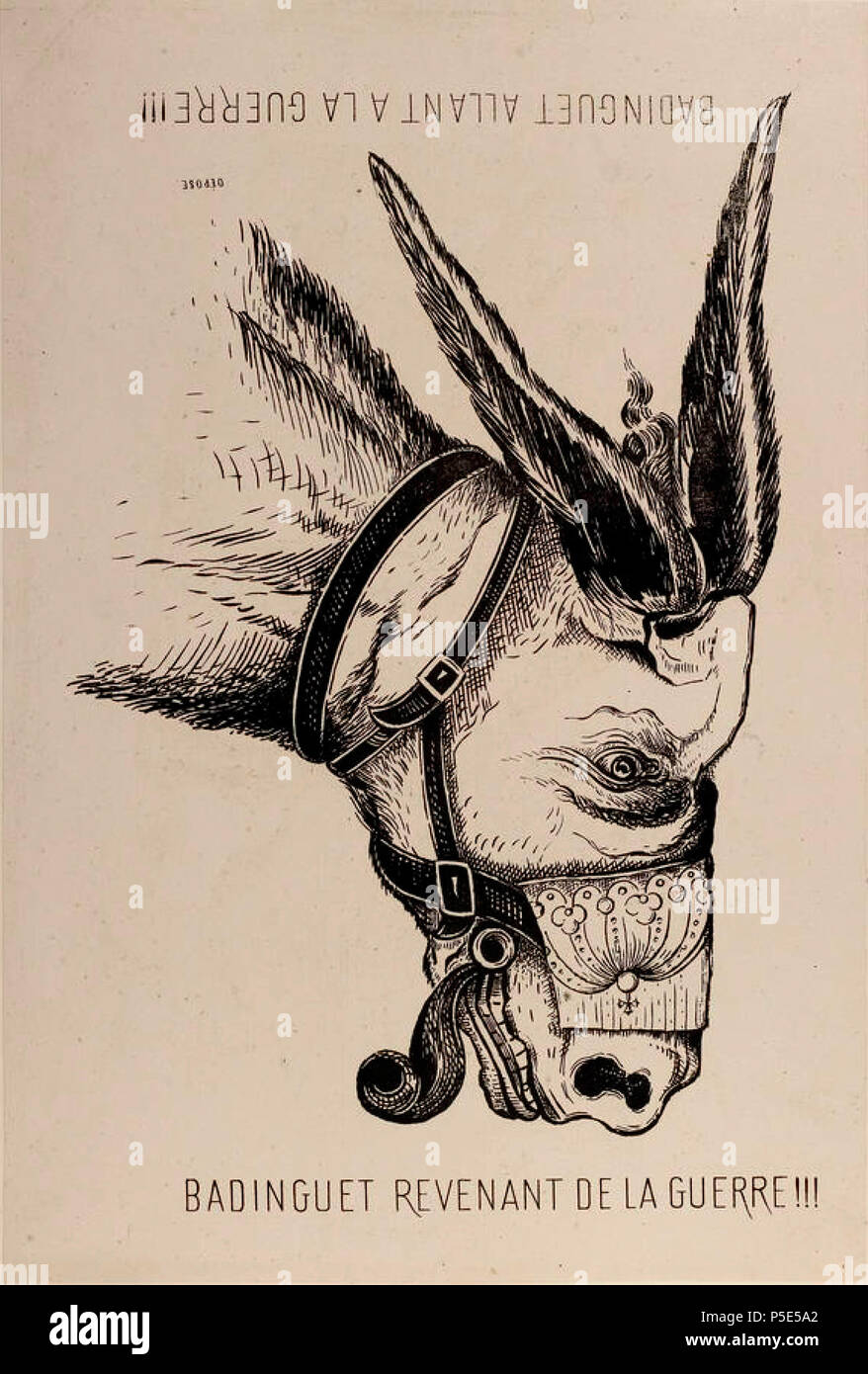 N/A. Badinguet allant de guerre/Badinguet revenant de la guerre. Collection de Karikaturen et de Gebühren servir à l'Histoire de la Guerre et de La Révolution de 1870-1871 Gießen (Vol. 1, S. 49). ca. 1872. Unbekannt 161 Badinguet revenant de la Guerre Stockfoto