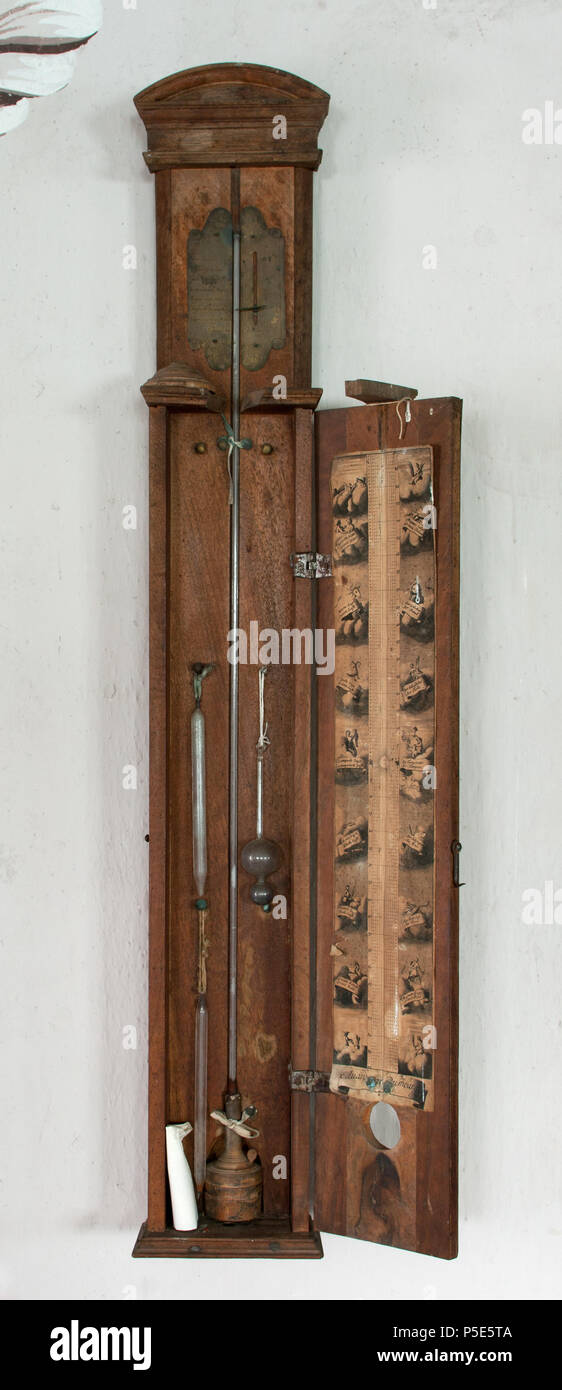 10634 467 Dos-el. cisternbarometer för kvicksilver från 1700-1730 cirka - Skoklosters slott - 95169 Stockfoto