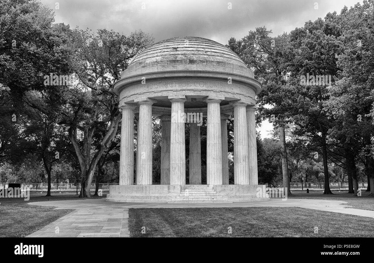 Distrikt von Columbia War Memorial Stockfoto