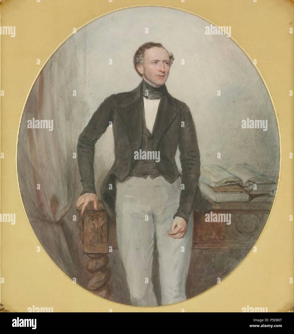 N/A. Englisch: Portrait von Christopher William Abzieher (1807-1864), englischer Rechtsanwalt und Politiker. um 1860. Artist's Schule von George Richmond 395 CW Abzieher Stockfoto