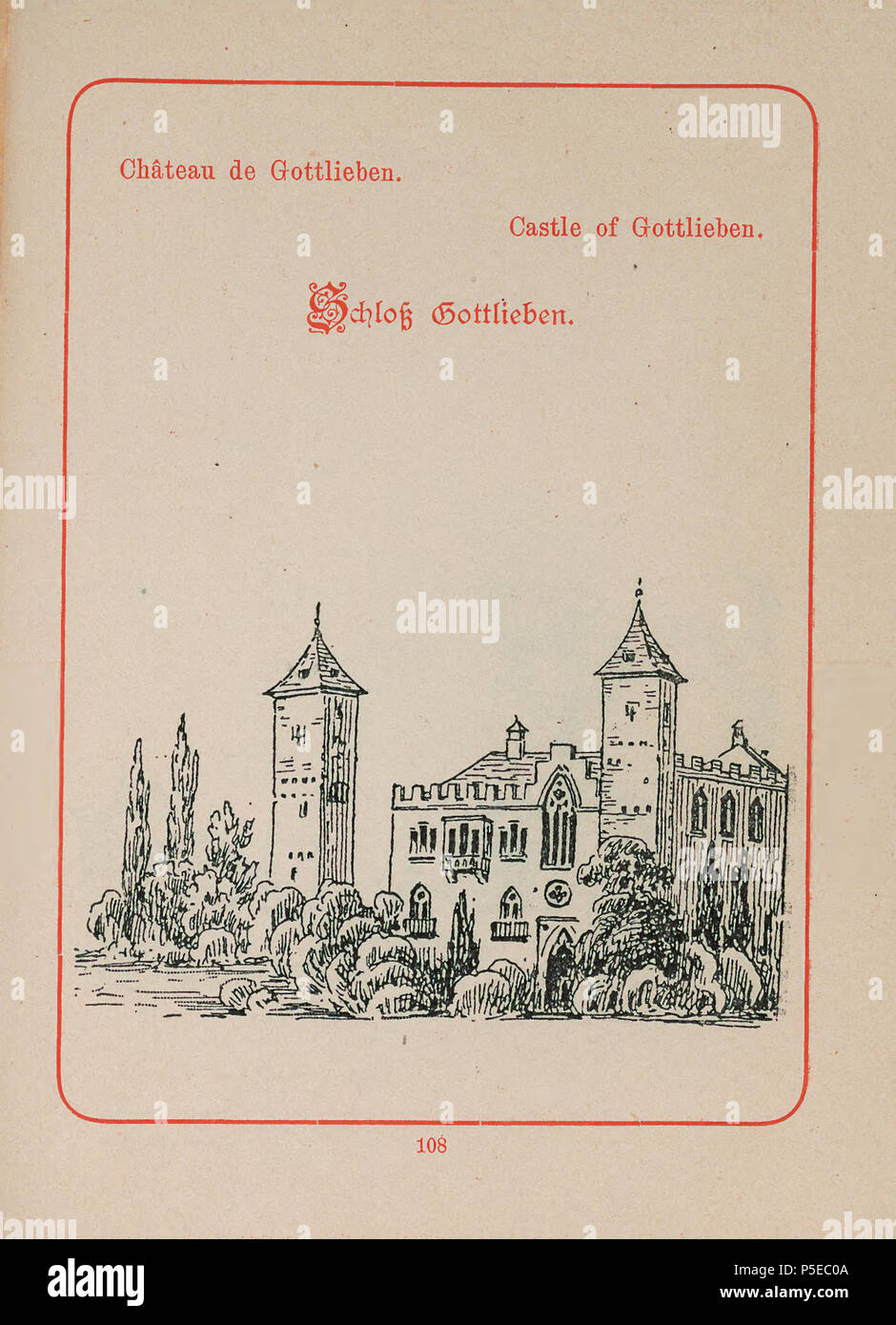 N/A. English: 200 Schweizer Bilder', Schloss Gottlieben Français: 200 Schweizer Bilder', Château de Gottlieben Englisch: 200 Schweizer Bilder', Schloss Gottlieben. ca. 1890. Lauterburg, Emil 314 CH-NB-200 Schweizer Bilder - nbdig -18634 - Seite 221 Stockfoto