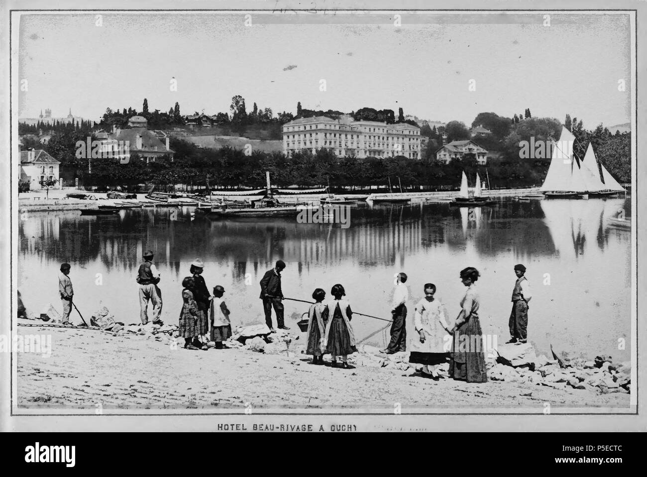321 CH-NB-Souvenir Lac Léman, Lausanne -18967 - Seite 003 Stockfoto