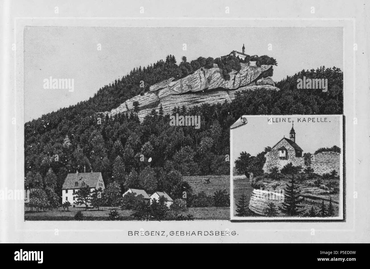 N/A. "Bodensee und Rhein", Bregenz, Gebharsberg. ca. 1885. Künzli, Carl 317 CH-NB-Bodensee und Rhein -19059 - Seite 003 Stockfoto