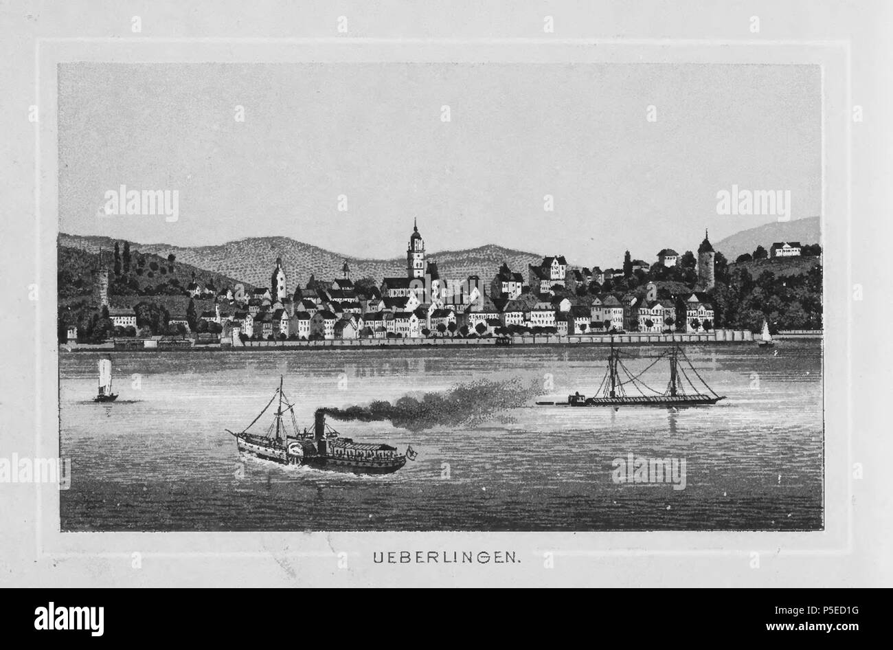 N/A. "Bodensee und Rhein", Ueberlingen. ca. 1885. Künzli, Carl 317 CH-NB-Bodensee und Rhein -19059 - Seite 008 Stockfoto