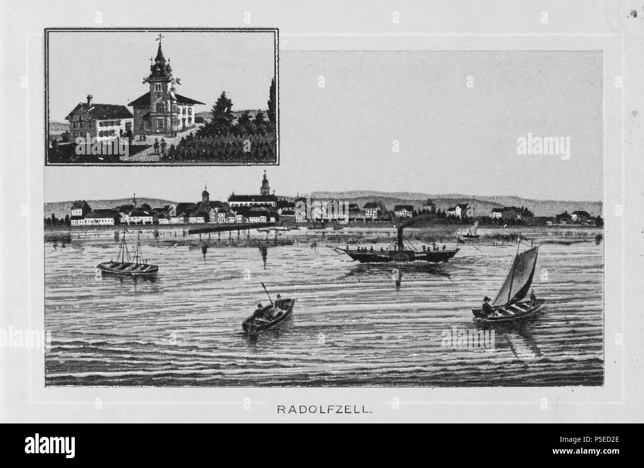 N/A. "Bodensee und Rhein", Radolfzell. ca. 1885. Künzli, Carl 317 CH-NB-Bodensee und Rhein -19059 - Seite 017 Stockfoto