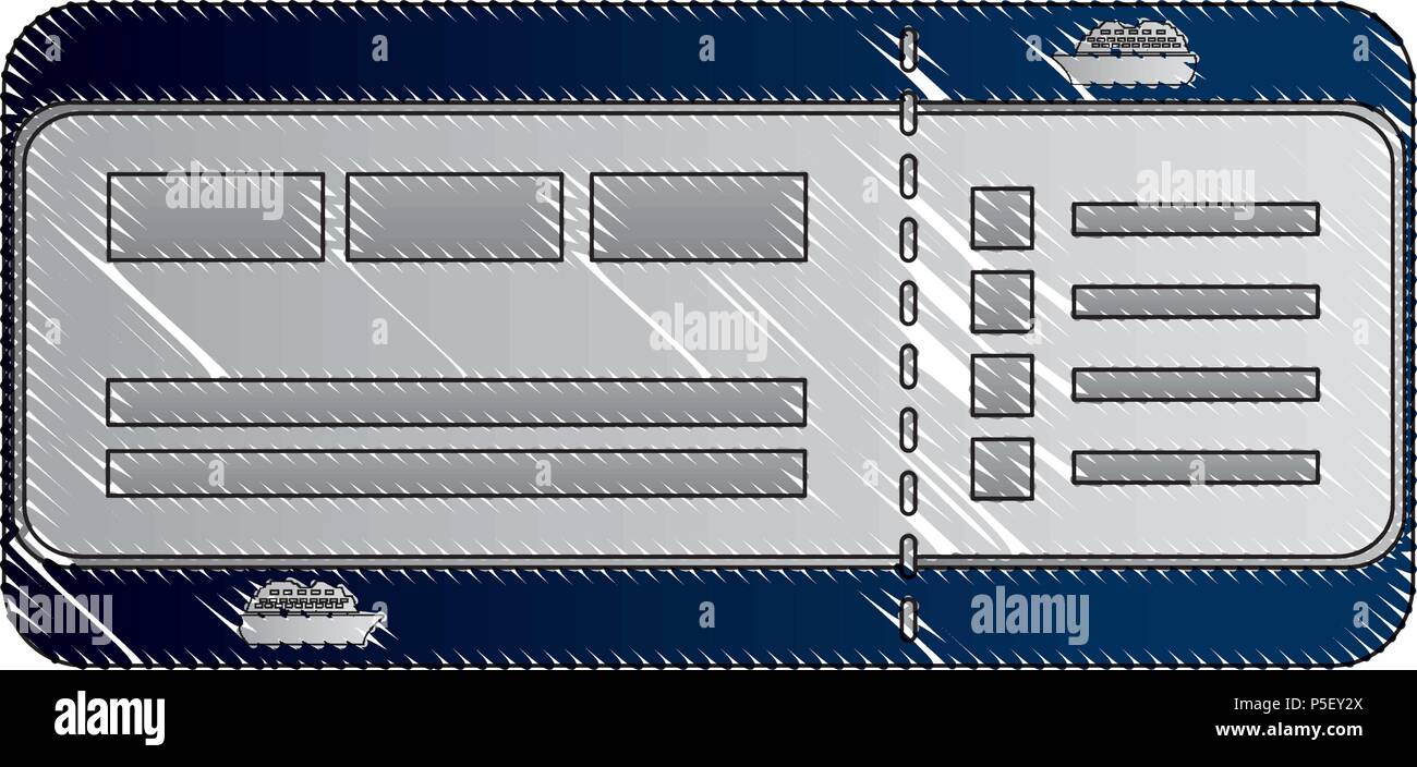 Cruice Fahrkarte Symbol Vektor illustration Design Stock Vektor