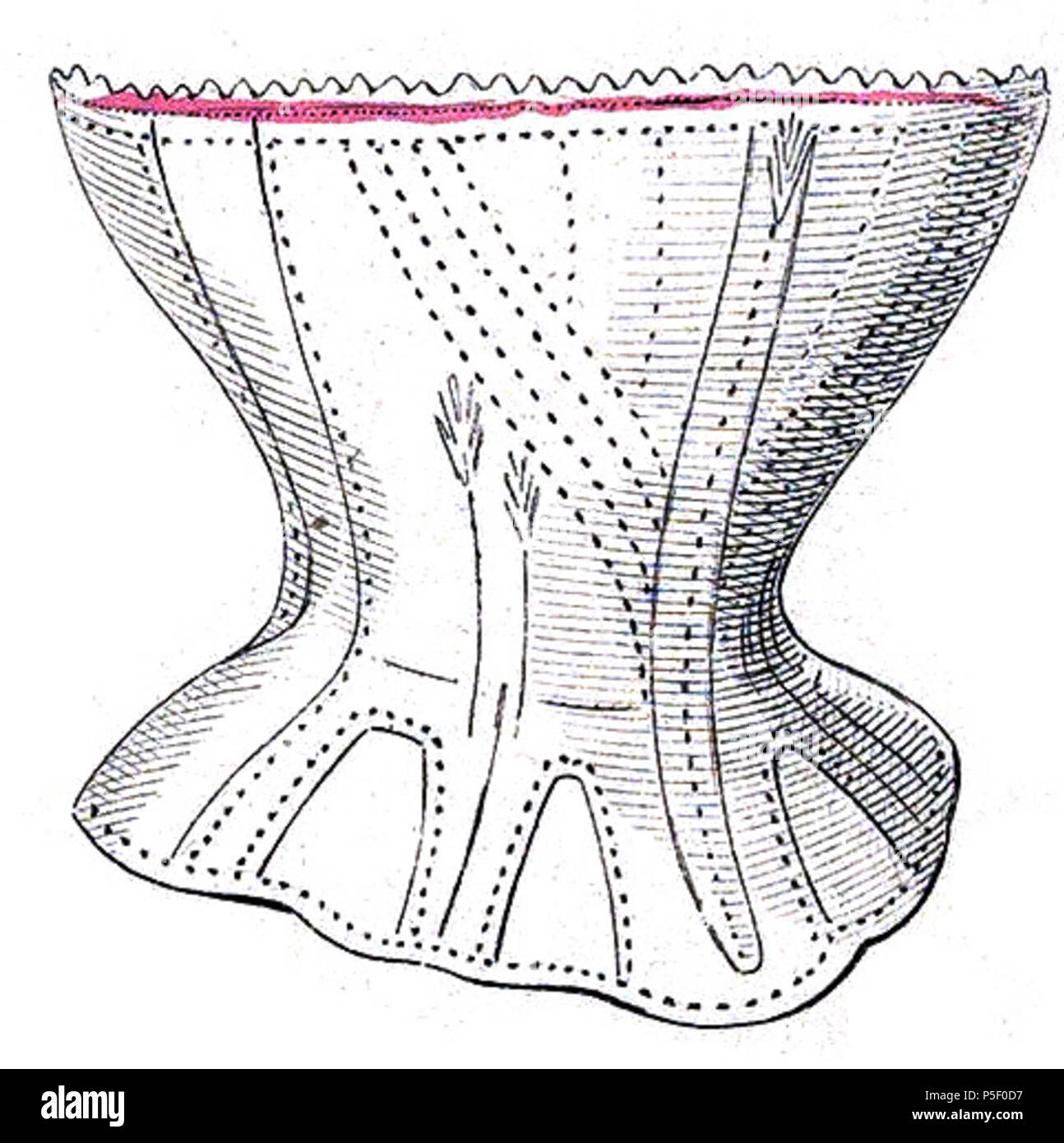 382 Korsetts et Jupe relève de la Maison de Plument, von Les Modes Parisiennes IllustréesBack Stockfoto