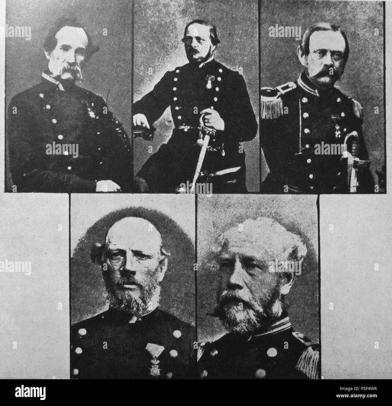 176 Bataljonschefer Gotlands nationalbeväring 1880-talet Stockfoto