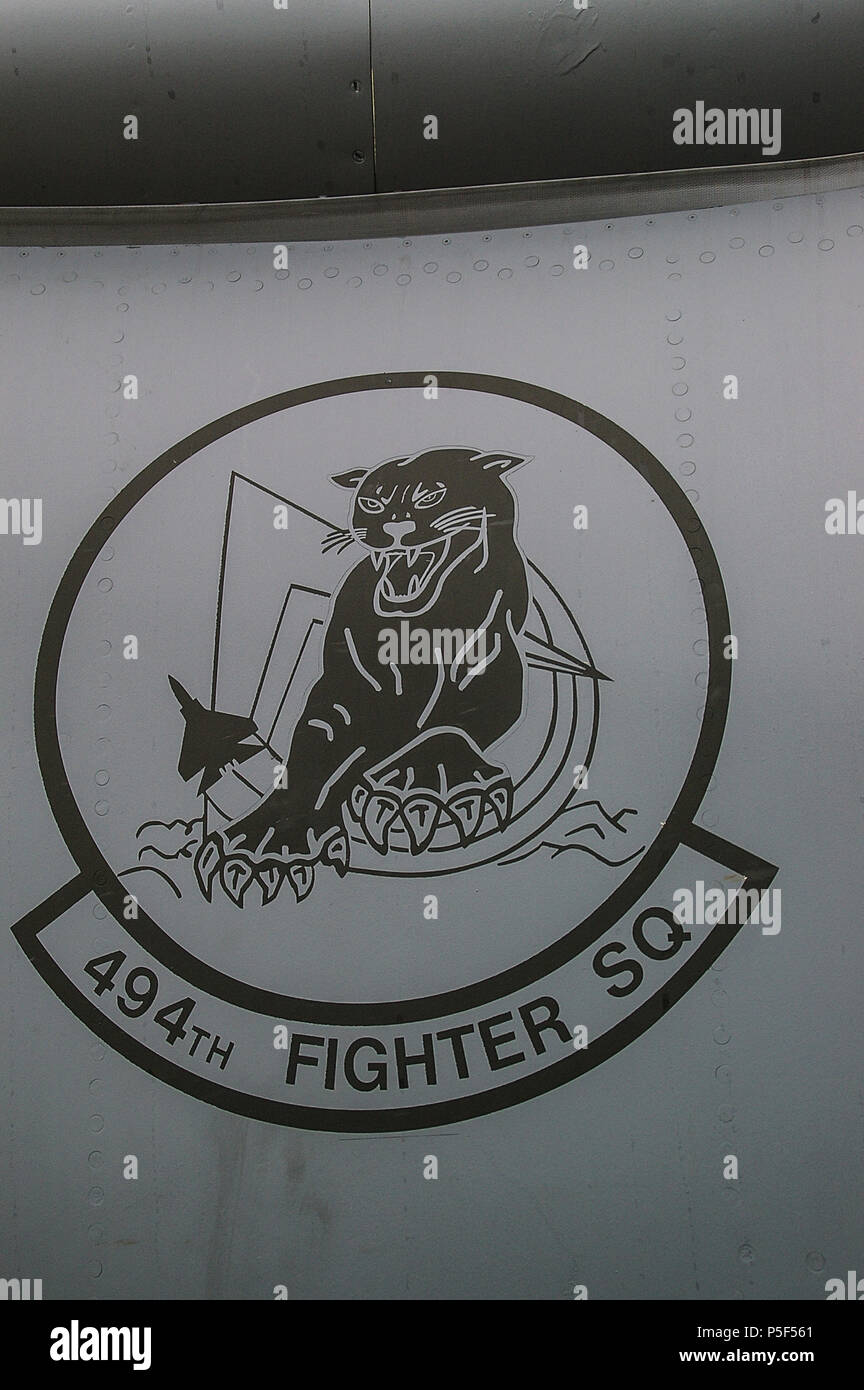 McDonnell Douglas F-15E Eagle Jet Ebene der 494th Fighter Squadron RAF Lakenheath USAF United States Air Force Fighter jet Base, Suffolk, Großbritannien. Stockfoto