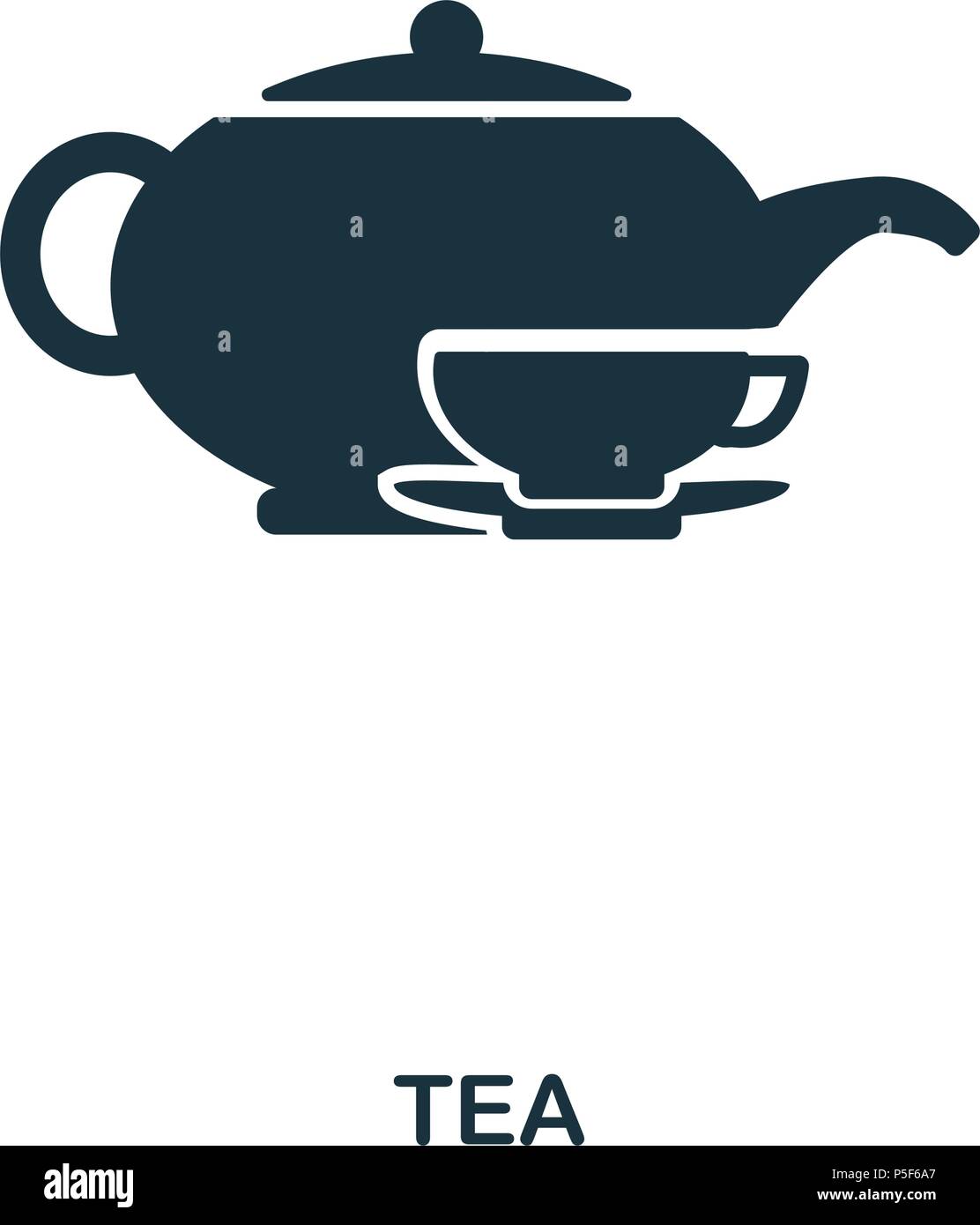 Tee- Symbol. Line Style Icon Design. UI. Abbildung: Kaffee Symbol. Piktogramm isoliert auf Weiss. Fertig in web design, Anwendungen, Software, Druck verwenden. Stock Vektor