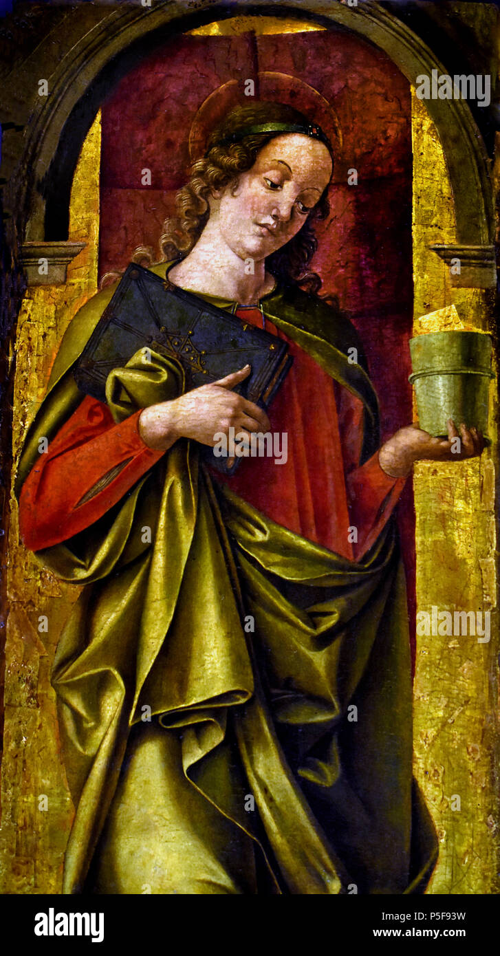 Santa Maria Maddalena von Bartolomeo Vivarini (1430-1491) in Venedig, Italien, Italienisch, (ein Gremium von fünf) Stockfoto