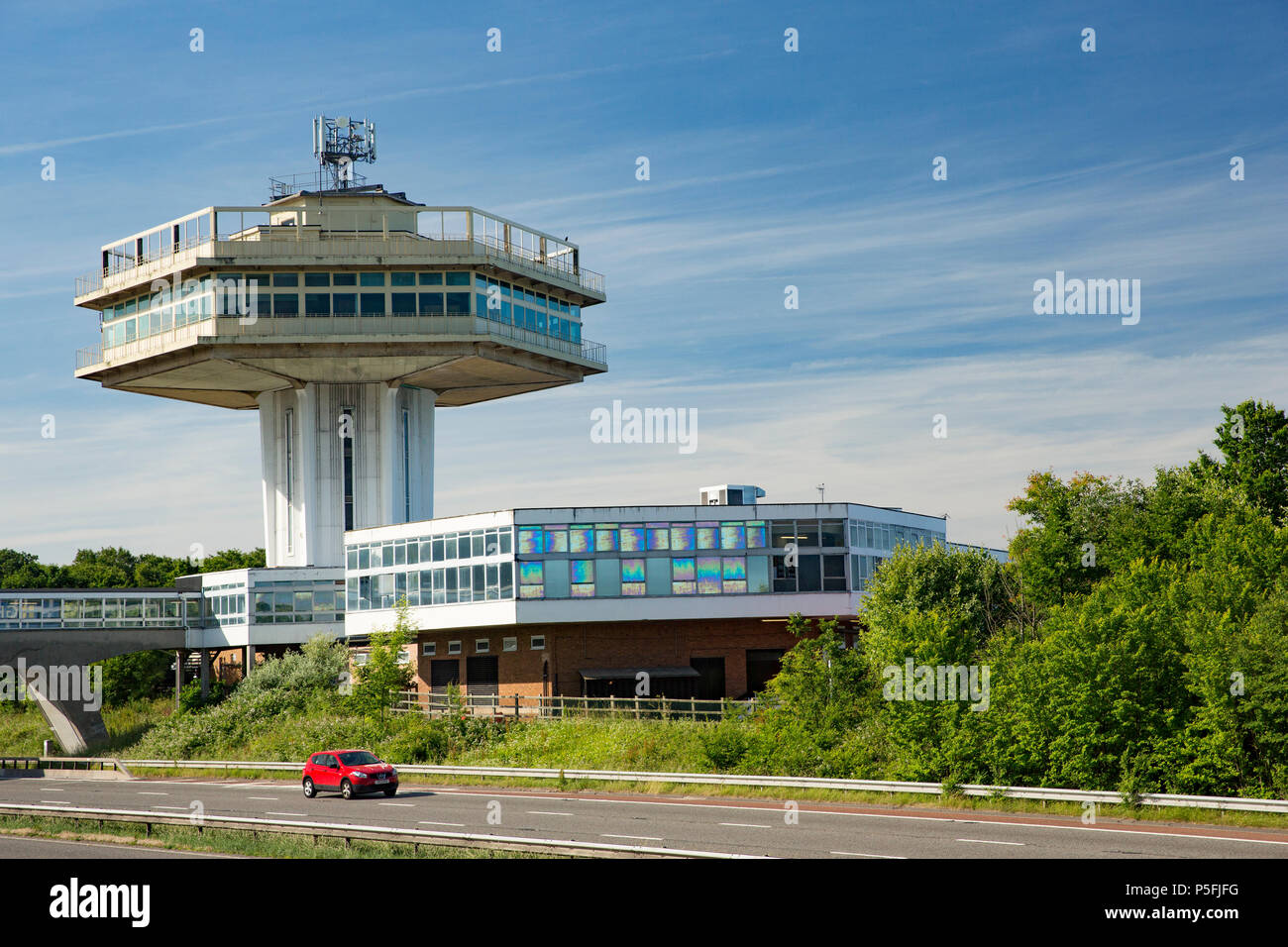 Das Lancaster Forton Dienstleistungen, jetzt als Lancaster Service Bereich bekannt, auf der M6 Richtung Norden zwischen den Abfahrten 32 und 33. Der Servicebereich wurde in 1 geöffnet Stockfoto