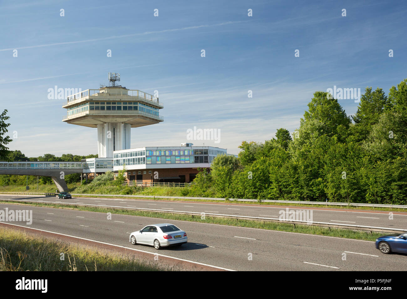 Das Lancaster Forton Dienstleistungen, jetzt als Lancaster Service Bereich bekannt, auf der M6 Richtung Norden zwischen den Abfahrten 32 und 33. Der Servicebereich wurde in 1 geöffnet Stockfoto