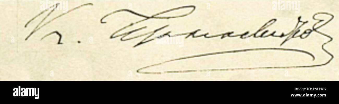 N/A. Englisch: eine Unterschrift von Kirill Chernosvitov, Mitglied der Ersten, Zweiten, Dritten und Vierten Russischen Staatsduma. 1910. Kirill Chernosvitov 337 Chernosvitov Signatur Stockfoto