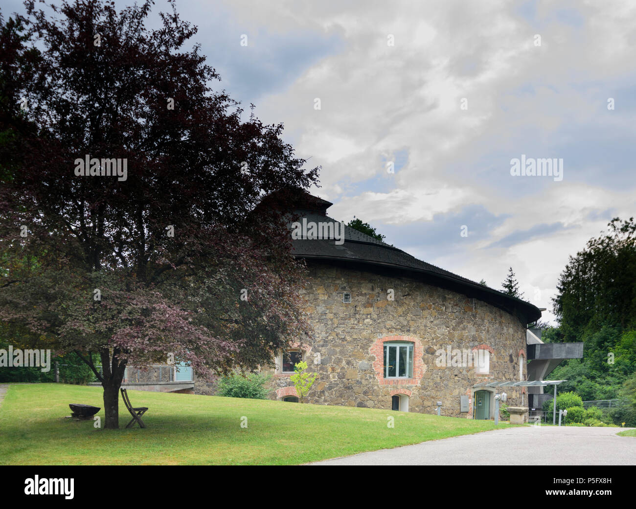 Leonding: Turm Turm 9 (Apollonia) Der Turmbefestigung Linz, Maximilianische Turmlinie (Turm Festung Linz oder Maximilian Turm Linie), heute das Museu Stockfoto