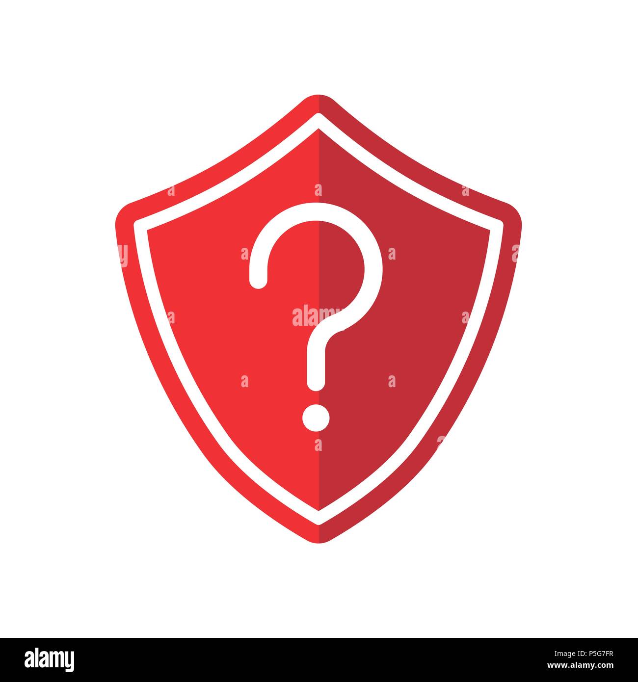 Fragezeichen mit Schirm, Symbol Sicherheit und Hilfe, wie man, info, Abfrage Symbol. Vektor icon-Vektor Iconic Illustrator. Stock Vektor