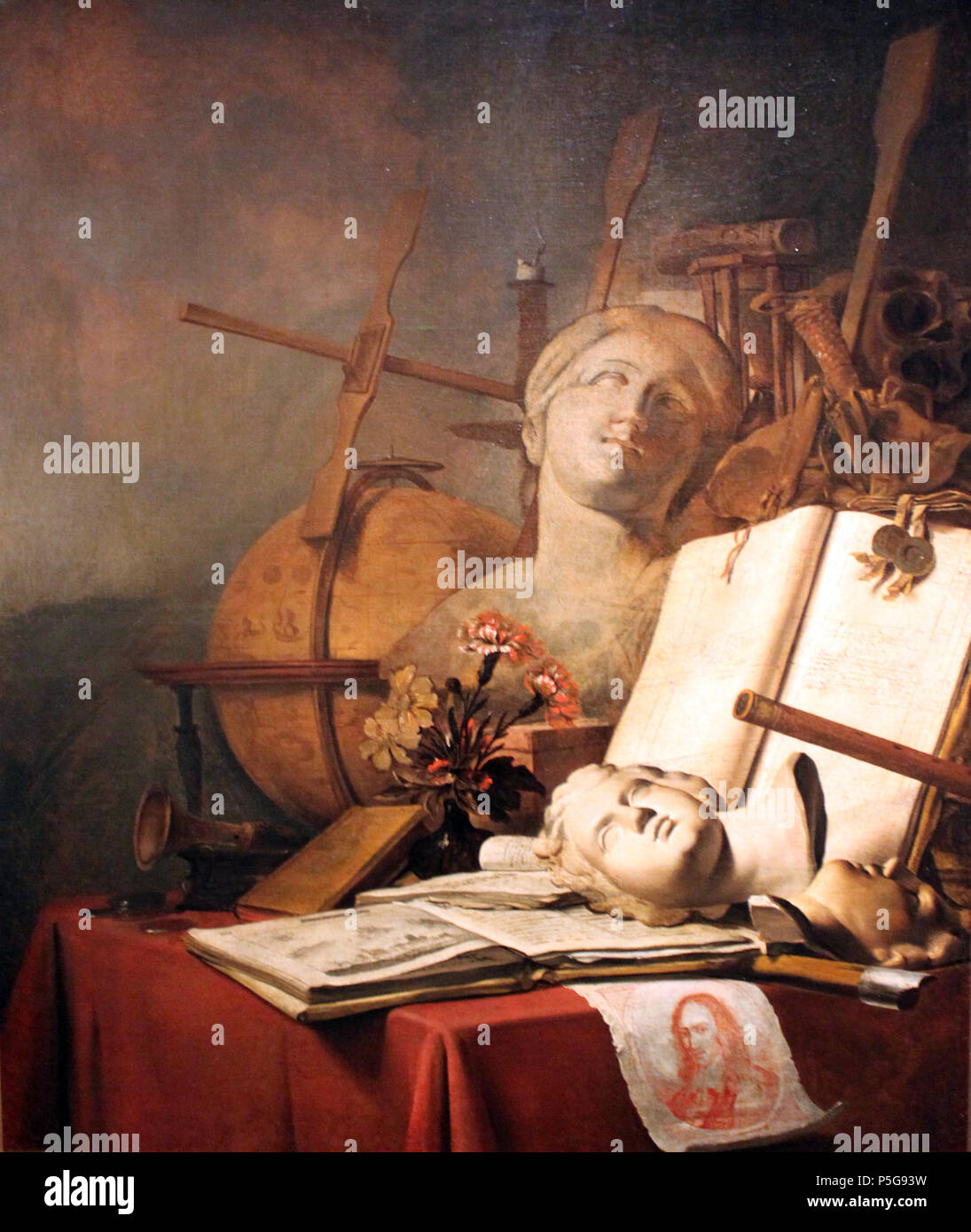 Englisch: Stilleben mit Jakob steif English: Stilleben mit einem jakobsstab: 1676. N/A 20 1676 de Valck Stilleben mit einem Jakobsstab anagoria Stockfoto