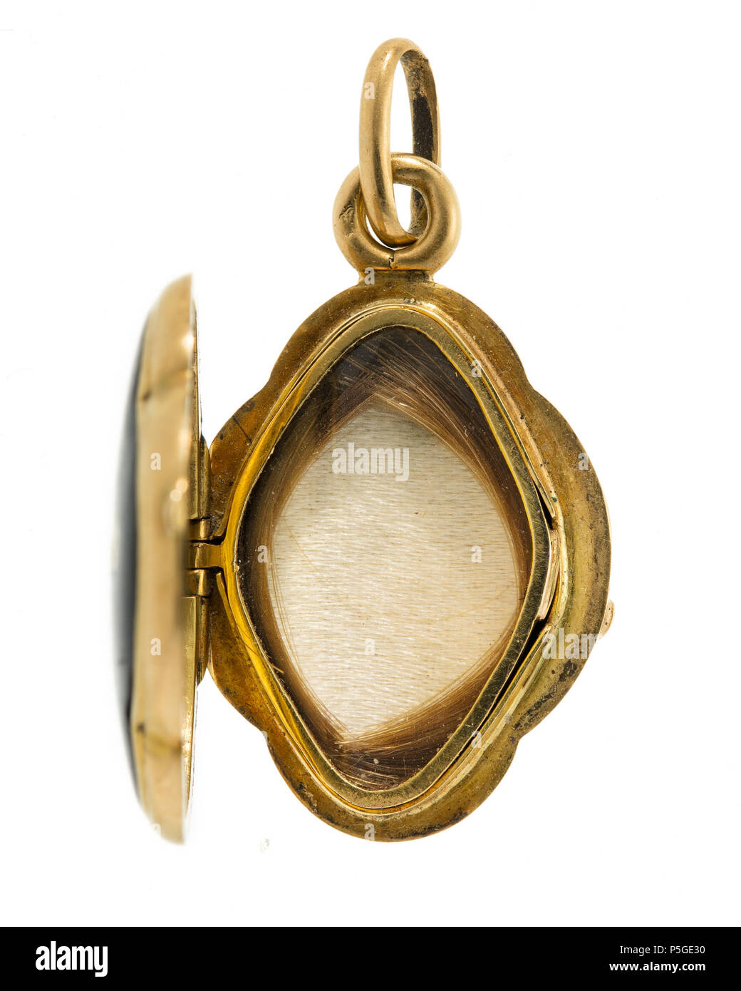 XXV: K. II: B.a.01. 192 hår insida Berlock, Med, 1850-tal-Hallwylska museet - 109994 Stockfoto