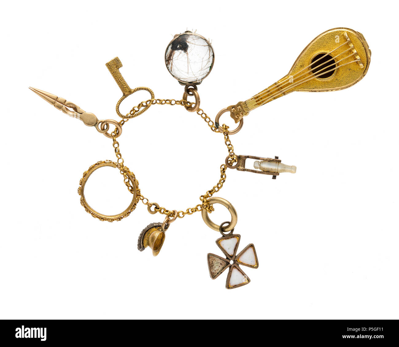 XXXVIII: H.02. 192 Berlocker, åtta stycken, 1800-tal-Hallwylska museet - 110491 Stockfoto