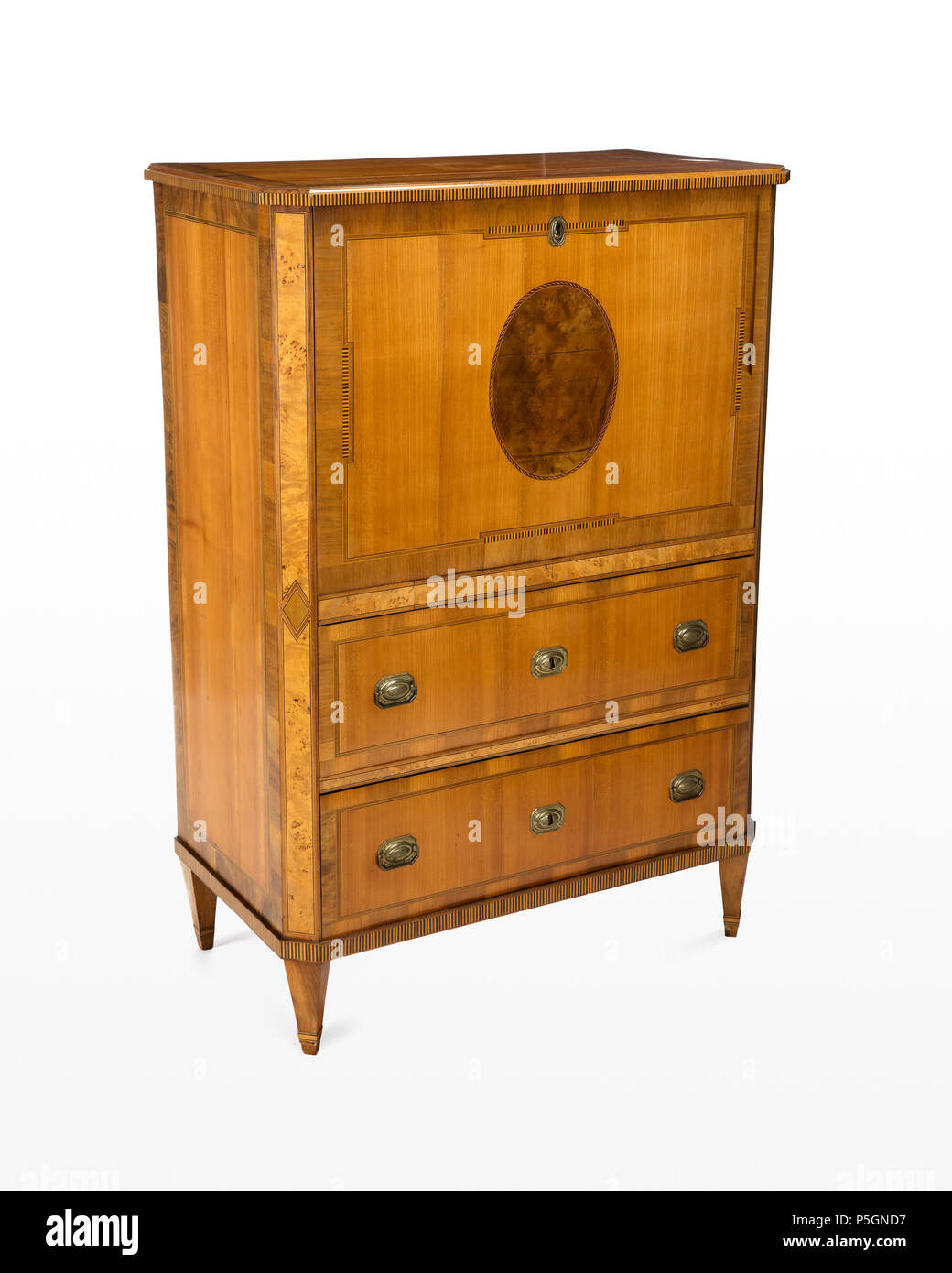 VI: I: B.a.02. 338 Chiffonjé, 1800-talets första Hälft - Hallwylska museet - 110110 Stockfoto