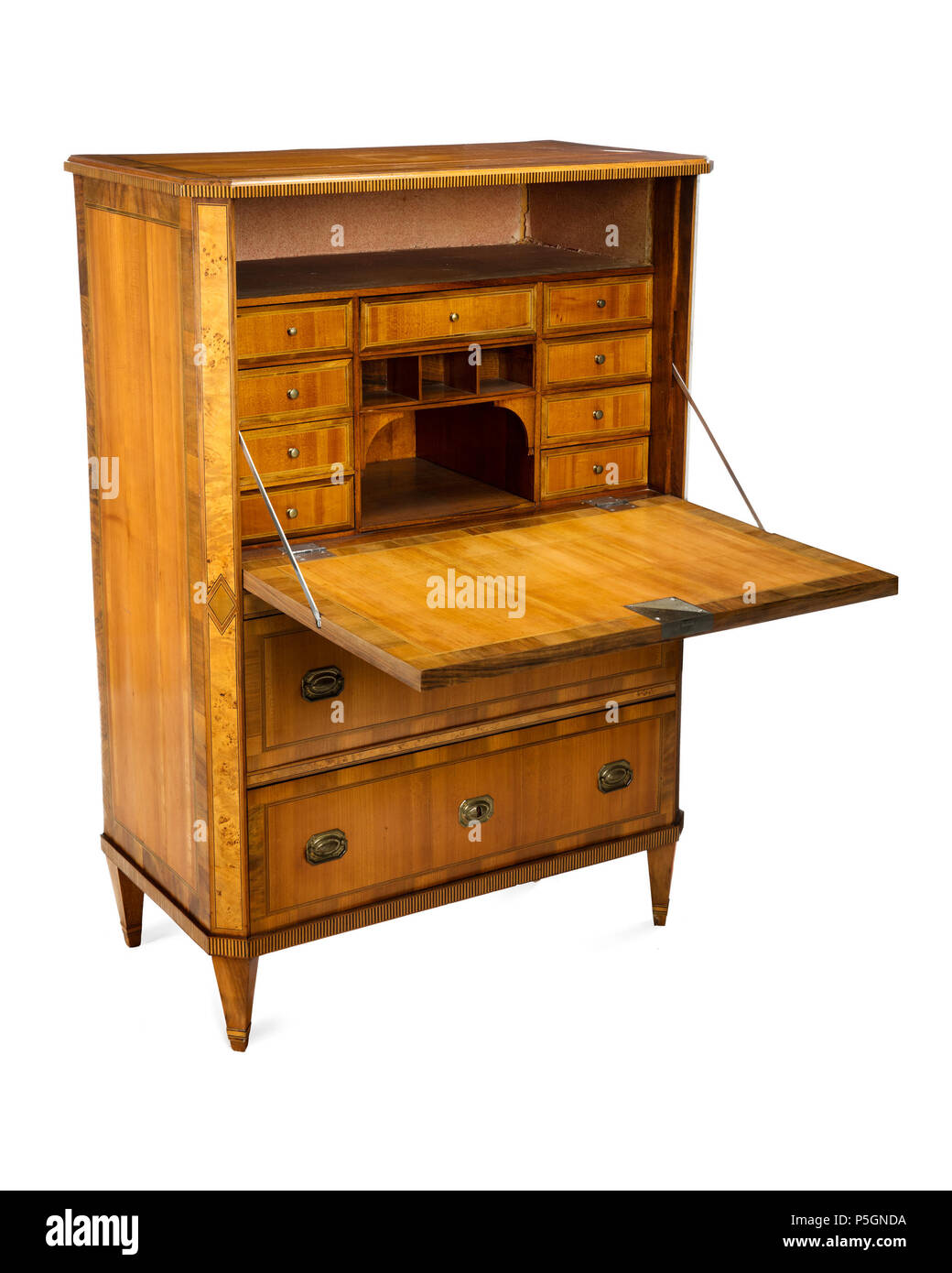 VI: I: B.a.02. 338 Chiffonjé, 1800-talets första Hälft - Hallwylska museet - 110111 Stockfoto