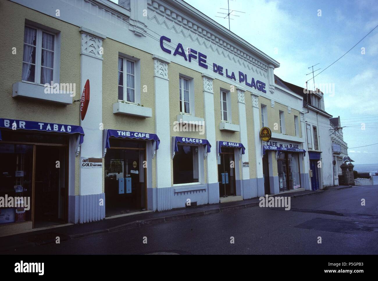 Das ehemalige Gasthaus von Marie Henry in Le Pouldu, Bretagne, wo der Maler Paul Gauguin und andere Künstler der Pont-Aven Schule verbracht. Foto 1984 genommen. Stockfoto