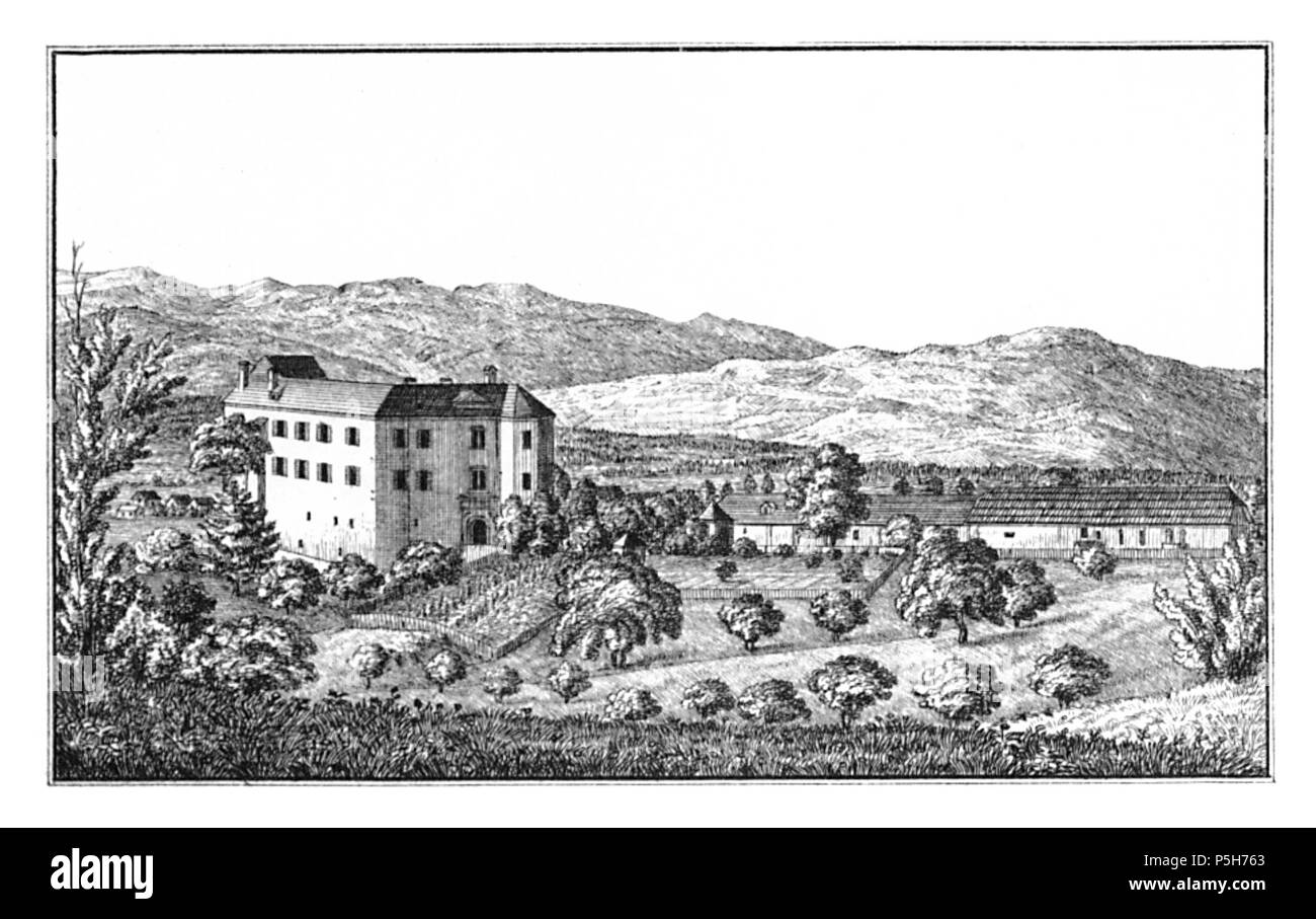 16 136 Schloß Hornegg, Preding - J. F. Kaiser Lithografirte Ansichten der Steiermark 1830 Stockfoto