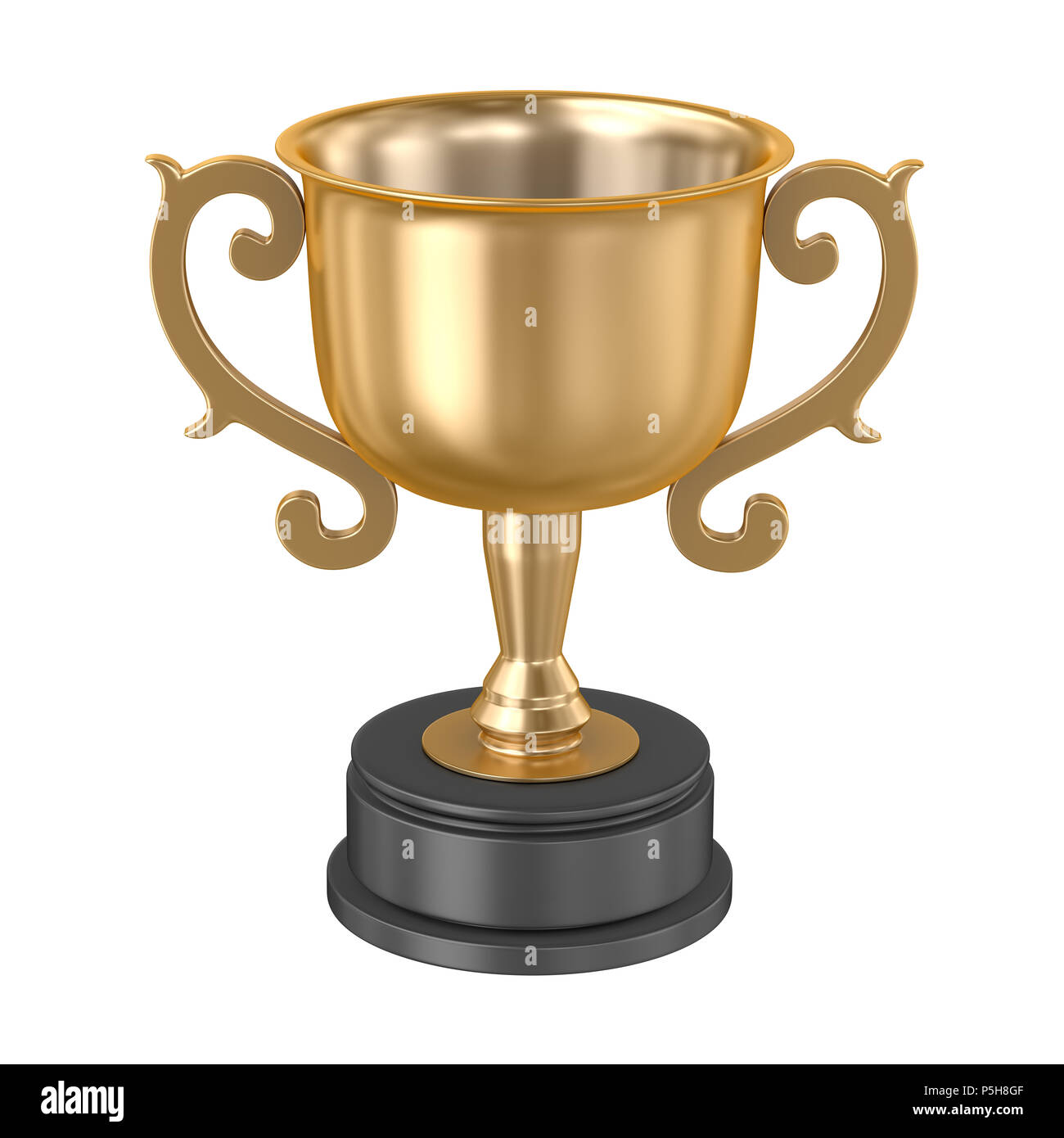 Isolierte Golden Cup. 3D-Render und Computer generierten Bildes. Stockfoto