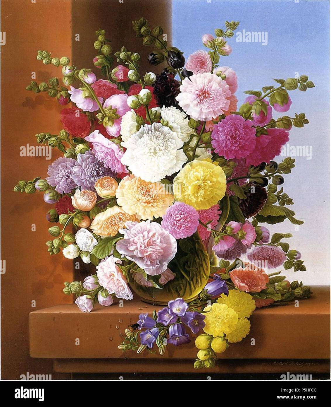 N/A. Englisch: Stillleben Blumen. 19. Adelheid Dietrich (1827-1891) 60  Adelheid Dietrich - Stillleben mit Blumen Stockfotografie - Alamy