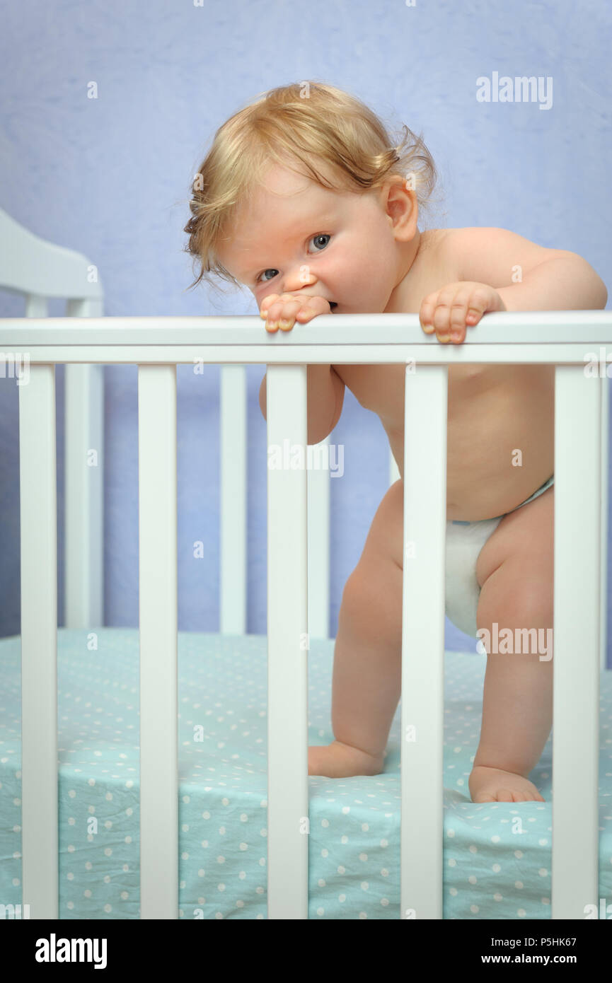 Curiuos cute baby girl Stockfoto