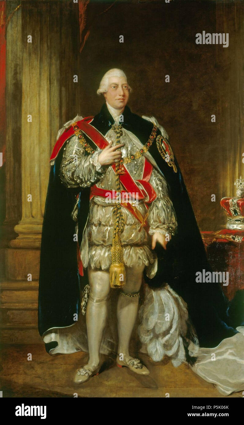 George III (1738-1820). Englisch: George III von dem Vereinigten Königreich (1738-1820) Nederlands: George III van het Verenigd Koninkrijk. zwischen 1794 und 1795. N/A26 Georg III. von Großbritannien 404383 Stockfoto