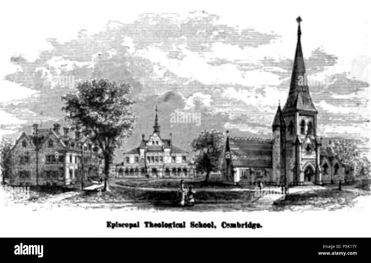 N/A. Englisch: Gebäude des Bischöflichen theologischen Schule, an Brattle Street in Cambridge, Massachusetts. Entworfen von Ware und Wucht, die St. John's Chapel ist bis 1868 datiert. 1. Januar 1879. Der Editor wurde Samuel Adams Drake, Illustrator nicht Gutschrift von Name im Buch 30 1879 DrakeEpiscopal Stockfoto