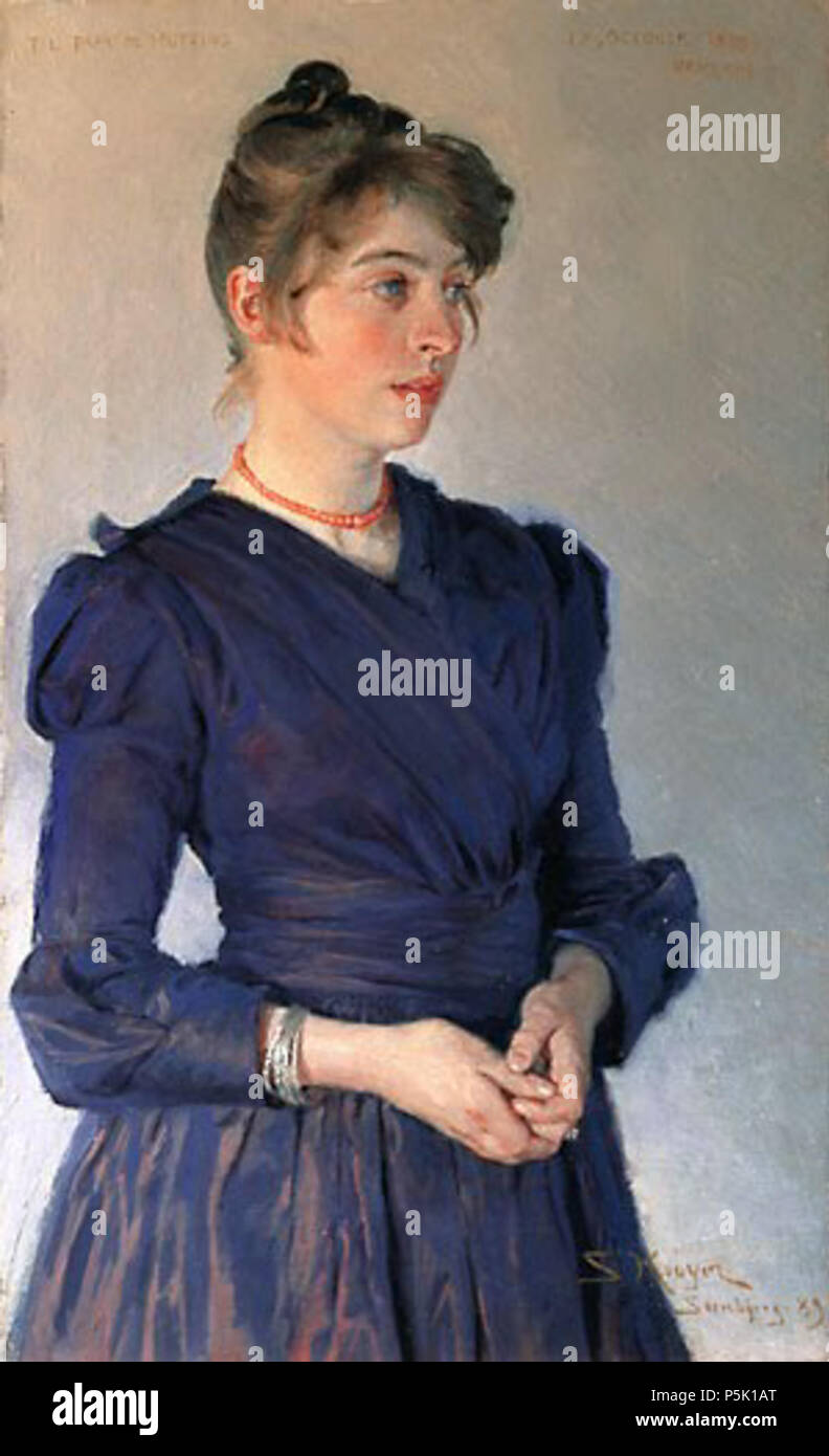 Dänisch: Marie Kryer. Stenbjerg mit Wert auf dem 1889. N/A 31 Ps kroyer Marie kroyer Stockfoto